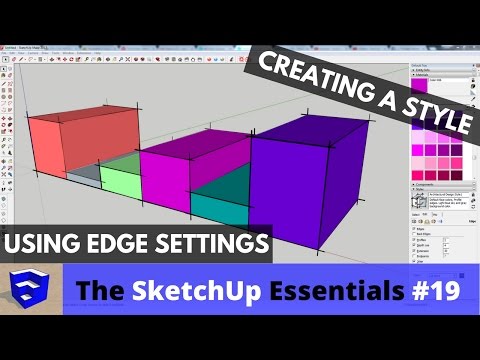 Creating a Custom Style in SketchUp with Edge Settings - The SketchUp Essentials #19