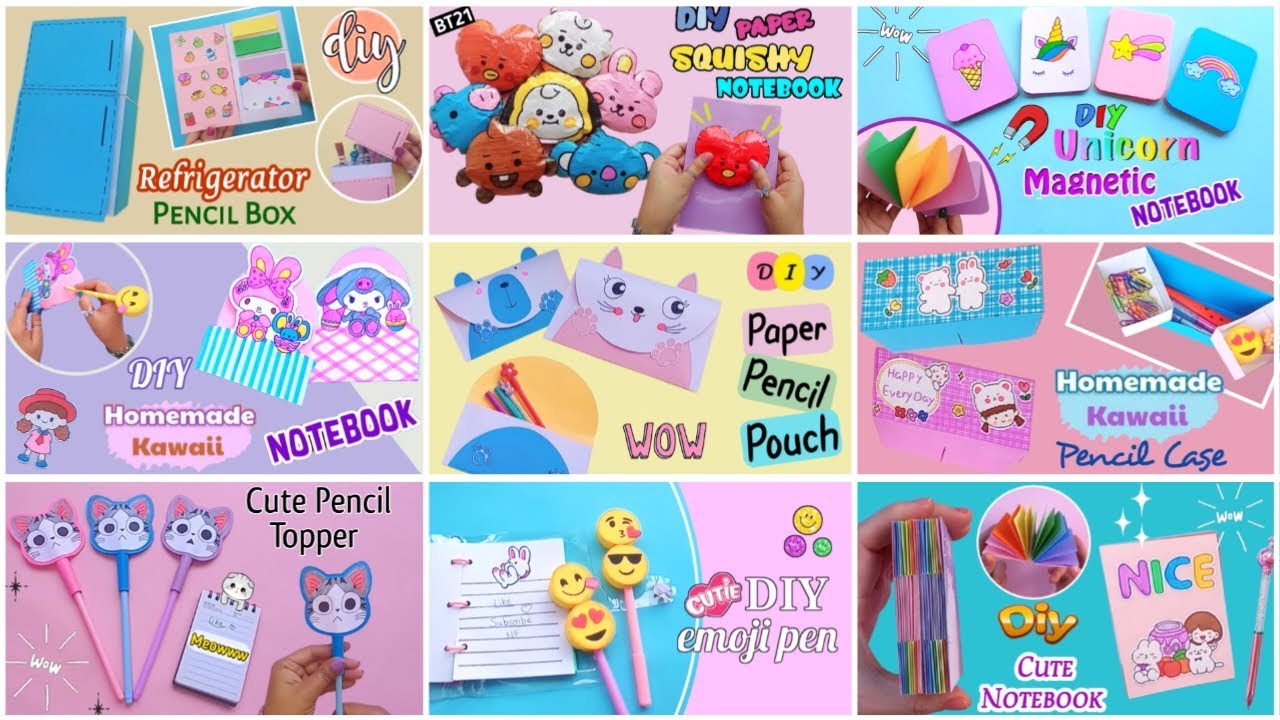 DIY School Supplies || Back To School Craft || Easy Paper Craft || Cute ...