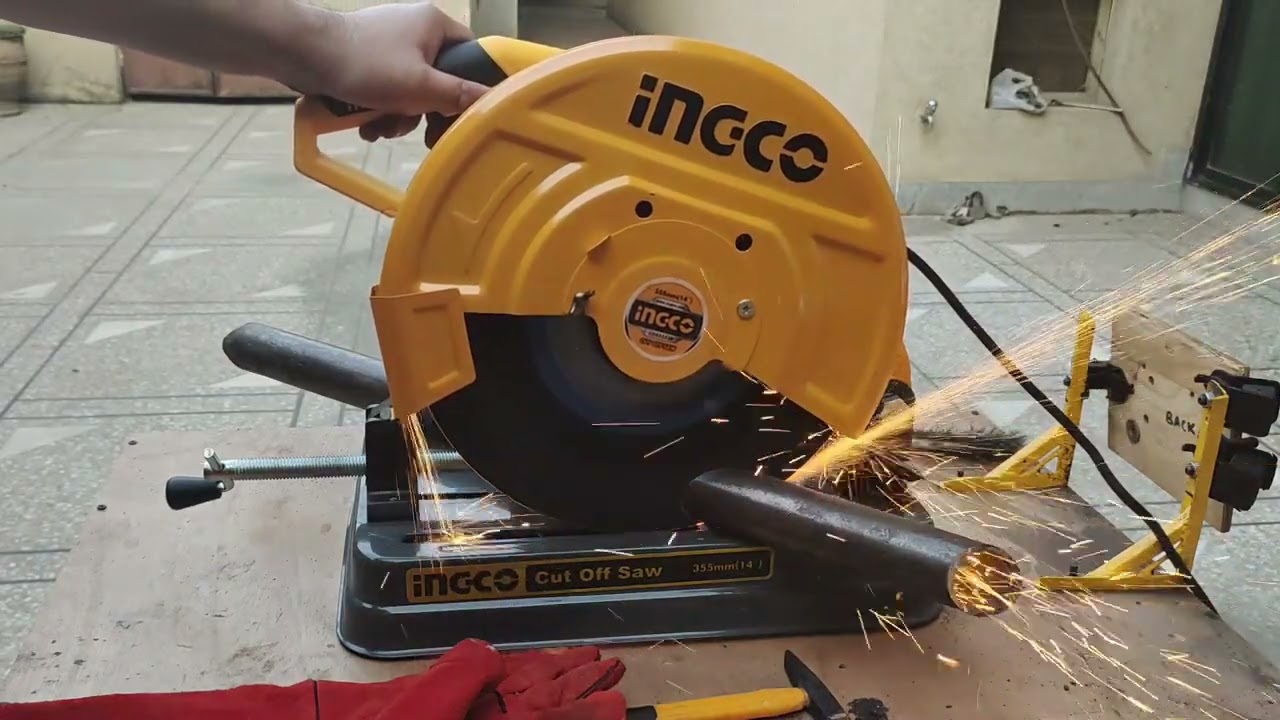 INGCO Cut off Saw COS35538 2350W Unboxing, Testing and Calibration ...
