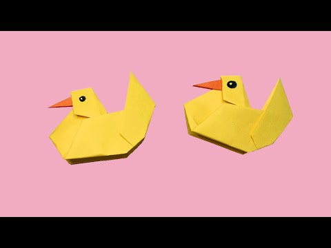 Origami: How to make an Easy Paper Origami Duck - Ducktail Rainwear