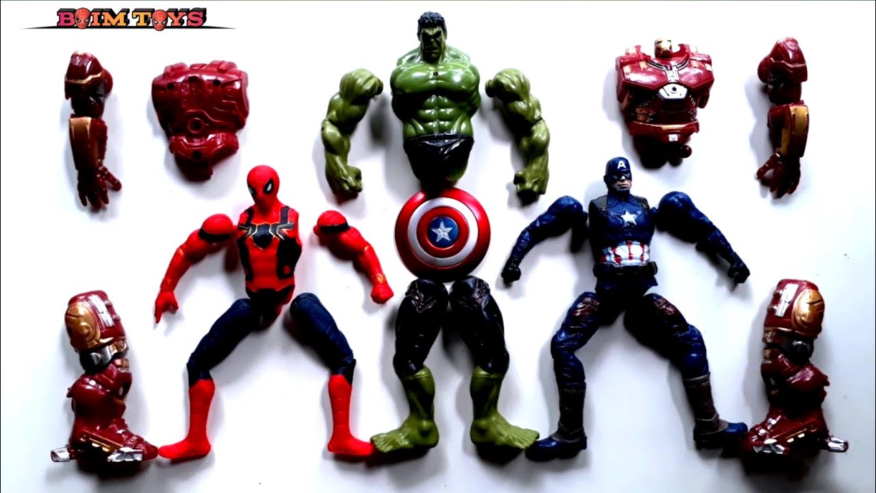 Avengers Assemble! Hulk Smash, SpiderMan, Hulk Buster & Captain