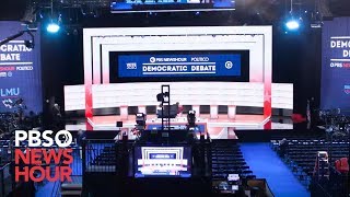 WATCH: Behind the scenes timelapse of the PBS NewsHour/POLITICO debate stage construction