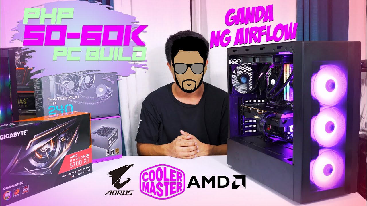 Amdxcm Build Php 50k 60k Gaming Pc Ft Gigabyte Rx 5700xt Gaming Oc Nr600 Masterliquid Lite 240 Youtube