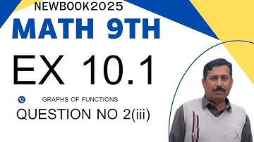 Class 9 Maths | Chapter 10 Graphs of Functions | Exercise 10.1 Q2(iii) | New Book 2025