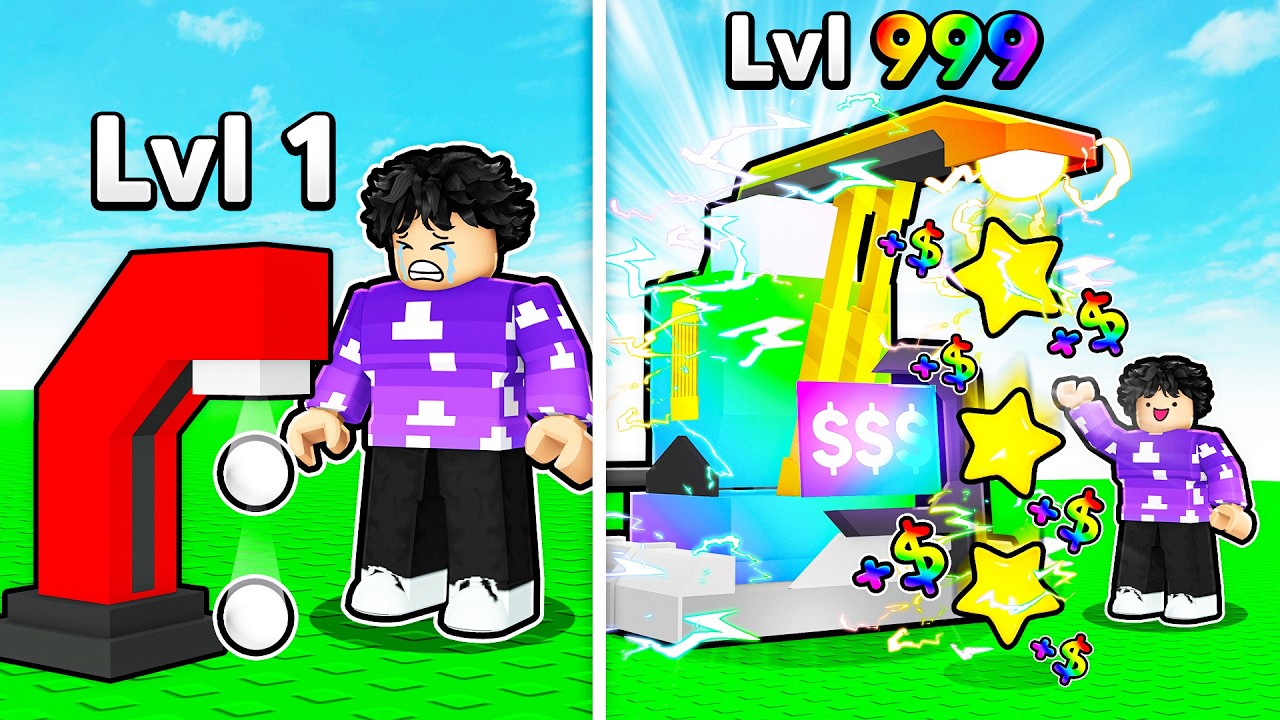 Eu evolui de NOOB até NÍVEL MÁXIMO no Tycoon do Roblox