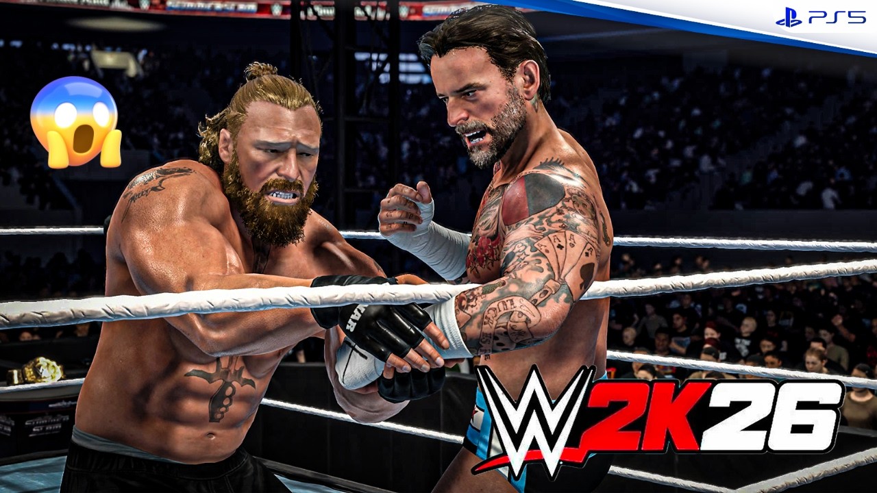 Brock Lesnar VS CM Punk - Last Man Standing - WWE 2K26 PS5 Gameplay