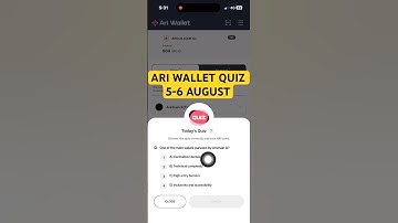 05 August Ari Wallet Quiz Answer Ari Wallet Quiz Today | Ari Wallet  Today Quiz Answer Ari Wallet