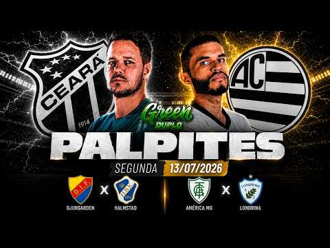 PALPITES DE FUTEBOL PARA HOJE 13 07 2026 (SEGUNDA) + BILHETE PRONTO