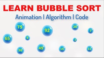 Bubble Sort Animation | Algorithm | Code