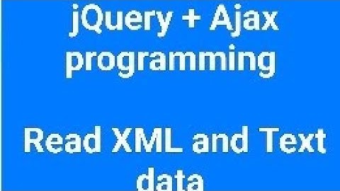 How to read XML and Text File|| jQuery + Ajax|| $.ajax() method of jQuery