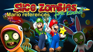 Super Mario & Luigi zombies in Slice Zombies for Kinect