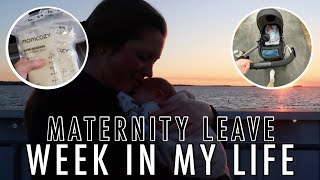 VLOG | 1 week old baby, first week alone, walking, cleaning & the sunset