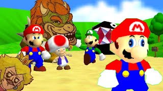 SM64 bloopers: The war of the two plumbers