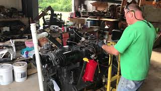 1949 White 280A Engine Running On Engine Stand
