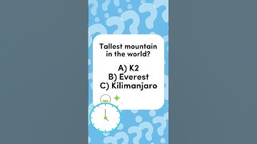 Tallest Mountain in the World? | Geography Challenge