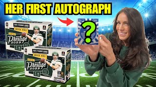 KELSEY PULLS A HUGE AUTOGRAPH!!! | 2023 Prestige Football Mega Boxes