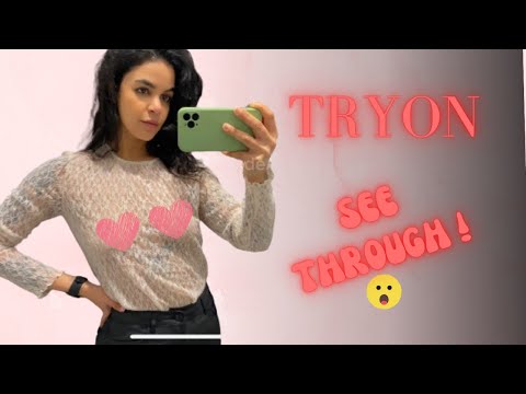 TRYON TRANSPARENT SHIRT | CLOSEUP SEE THROUGH BLOUSE