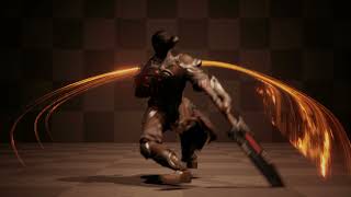 Kwang sword slash combo animation UE4 render screenshot 1