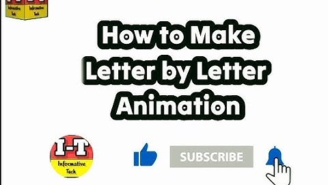 HOW to Make a Letter by Letter ANIMATION in KINEMASTER PRO.