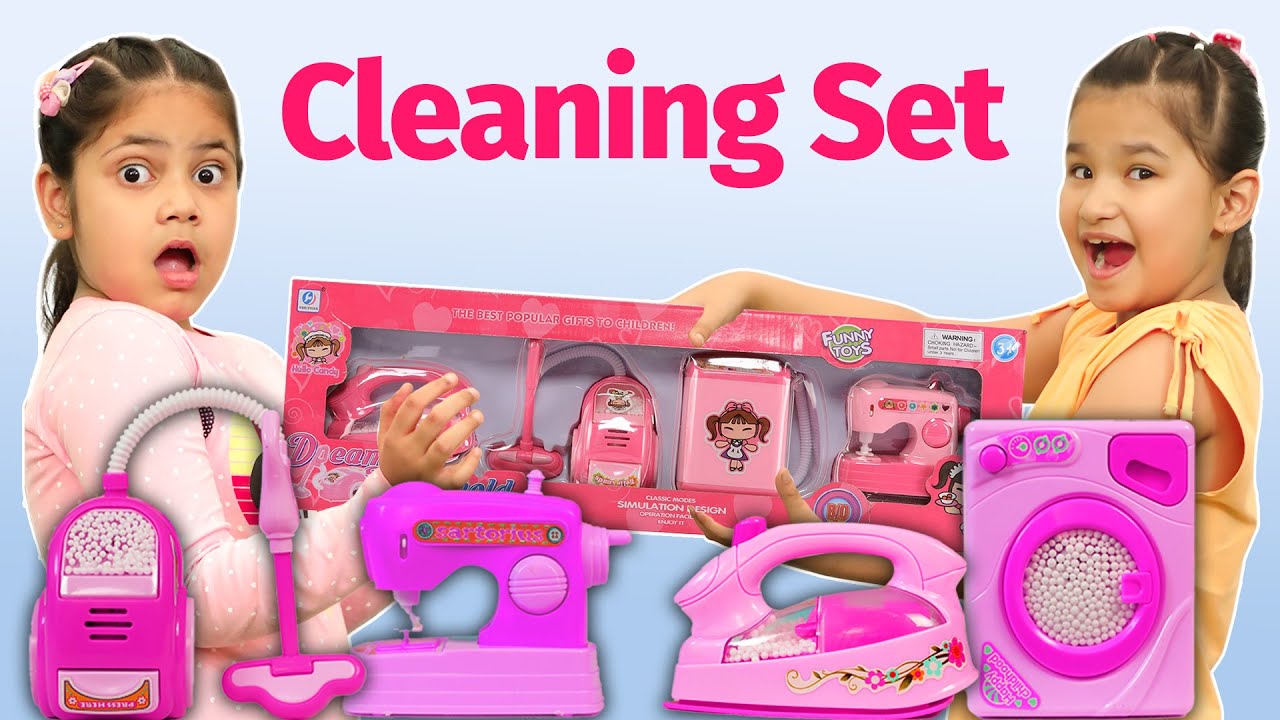 Download Kids Pretend Play CLEANING SET | Kitchen Set ki Ladai | ToyStars