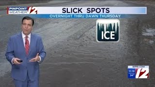 WPRI 12 Weather Forecast 2/11/26 Icy Spots Now Thru Dawn