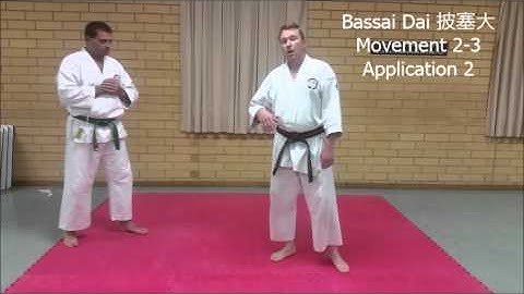 Bassai Dai Applications (Bunkai) - Movement 2-3. Application 1, 2 & 3
