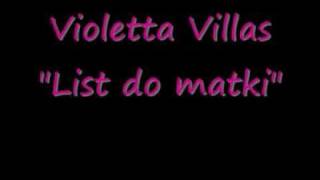 Violetta Villas- "List do Matki" / instrumental, karaoke, bez linii melodycznej! chords