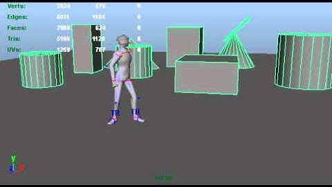 Maya test walk run and jump