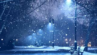 Snow Romantic City Background Video Animation |  Motion Background Loop | No Copyright