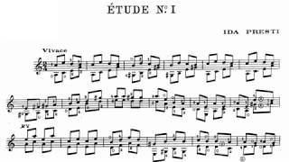 Ida Presti - Six Études for Guitar (Score video)