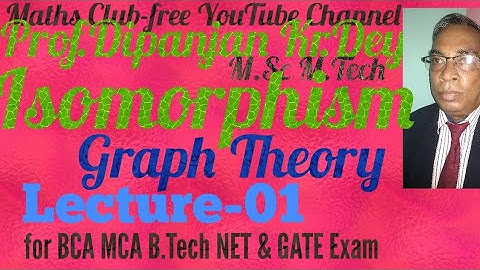 Isomorphism In Graph Theory Prof.Dipanjan Dey M.Sc Math M.Tech CSE for BCA, MCA B.Tech NET&GATE Exam