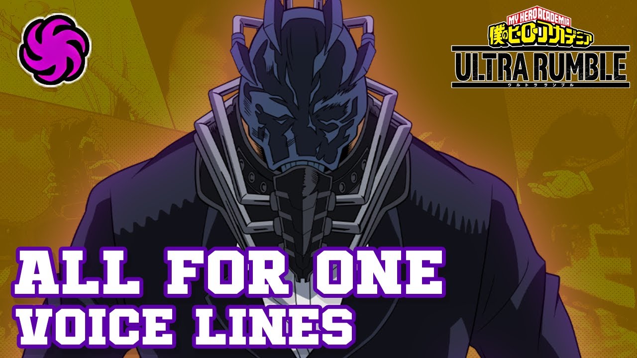 Line Hero Rumble All For One Title Screen, Gasha, & General Voice Lines in My Hero Ultra ...