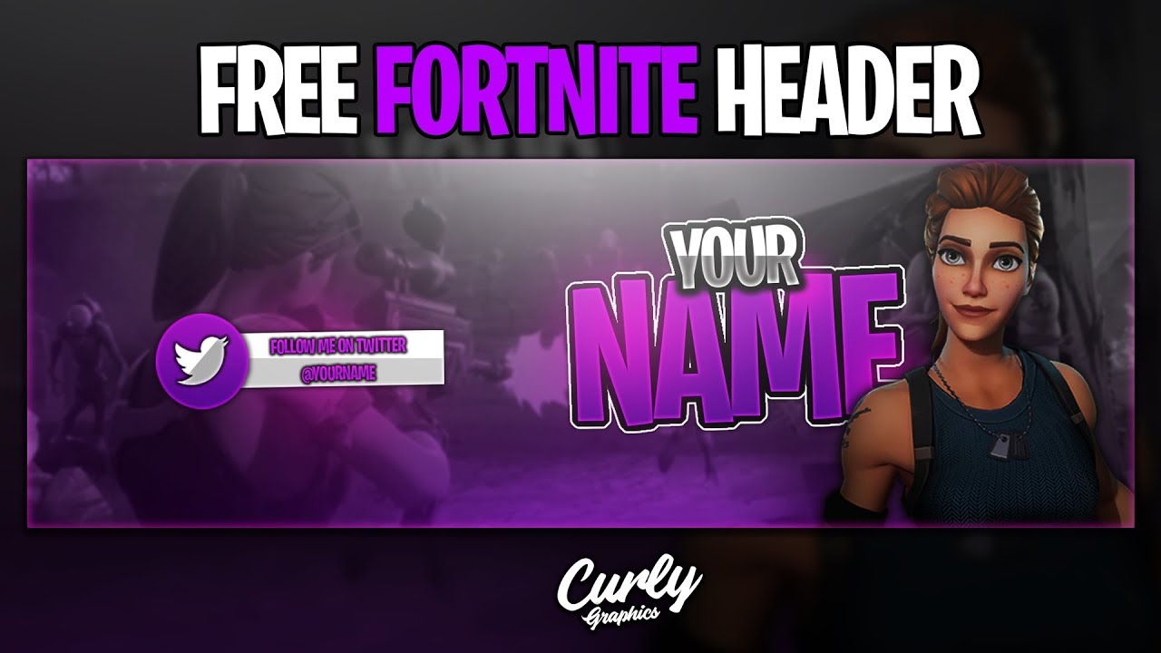 Free Gfx Free Fortnite Twitter Header Template Clean 2d Style Header Design 2018 Youtube Fortnite Header Template