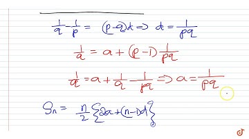 If the `p`th term of AP is `1/q` and its `q` th term is `1/p` show that sum of `pq` terms is `...