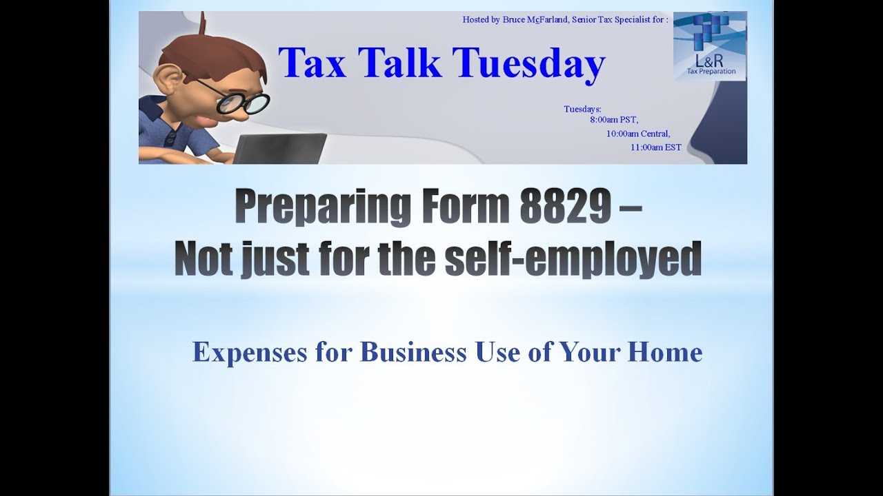 preparing form 8829 expenses for business use of your home youtube irs form 8829