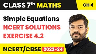 Class 7 Maths Chapter 4 Exercise 4.2 | Simple Equations | Class 7 Maths