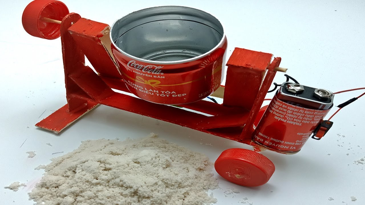 How to create an amazing mini mixer with cork and coca cola cans | DIY