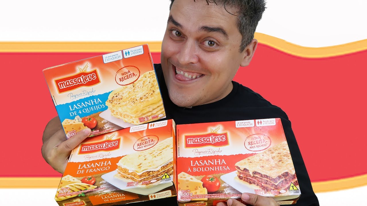 LASANHA CONGELADA MASSA LEVE - Sabores 4 Queijos, Bolonhesa e Frango
