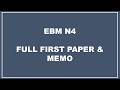 EBM N4 FULL FIRST PAPER FINAL EXAM