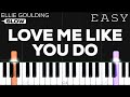 Ellie Goulding - Love Me Like You Do | SLOW EASY Piano Tutorial