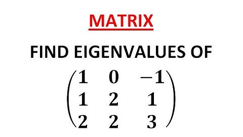 Find Eigenvalues l Matrix l EIGENVALUES 3*3 MATRIX l Anumega Tutorial 01