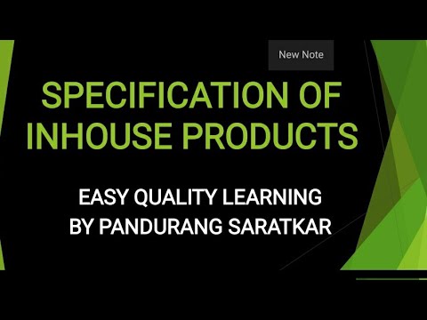 SPECIFICATION OF IN-HOUSE PRODUCTS - YouTube