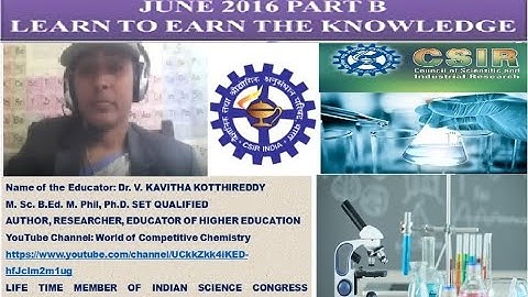 CSIR NET JRF CHEMICAL SCIENCE JUNE 2016 PART B