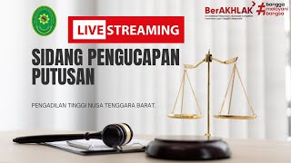 Sidang Pengucapan Putusan Perkara Perdata Banding No. 161/PDT/2023/PT MTR