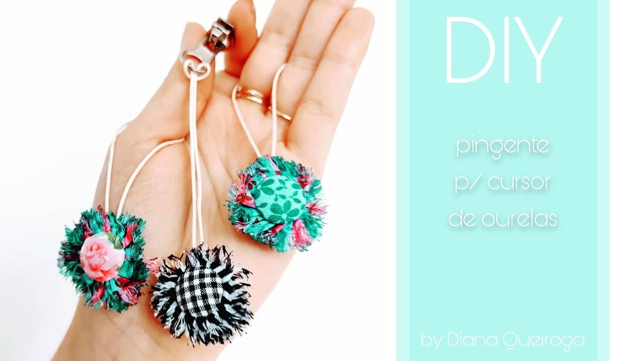 Pingente para cursores com Ourelas  #costuracriativa #reaproveitamento #pingente