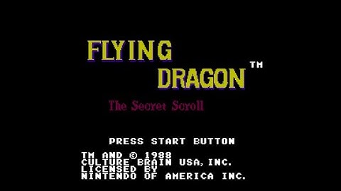 Flying Dragon - The Secret Scroll - Nintendo Entertainment System - Intro & Title Screen