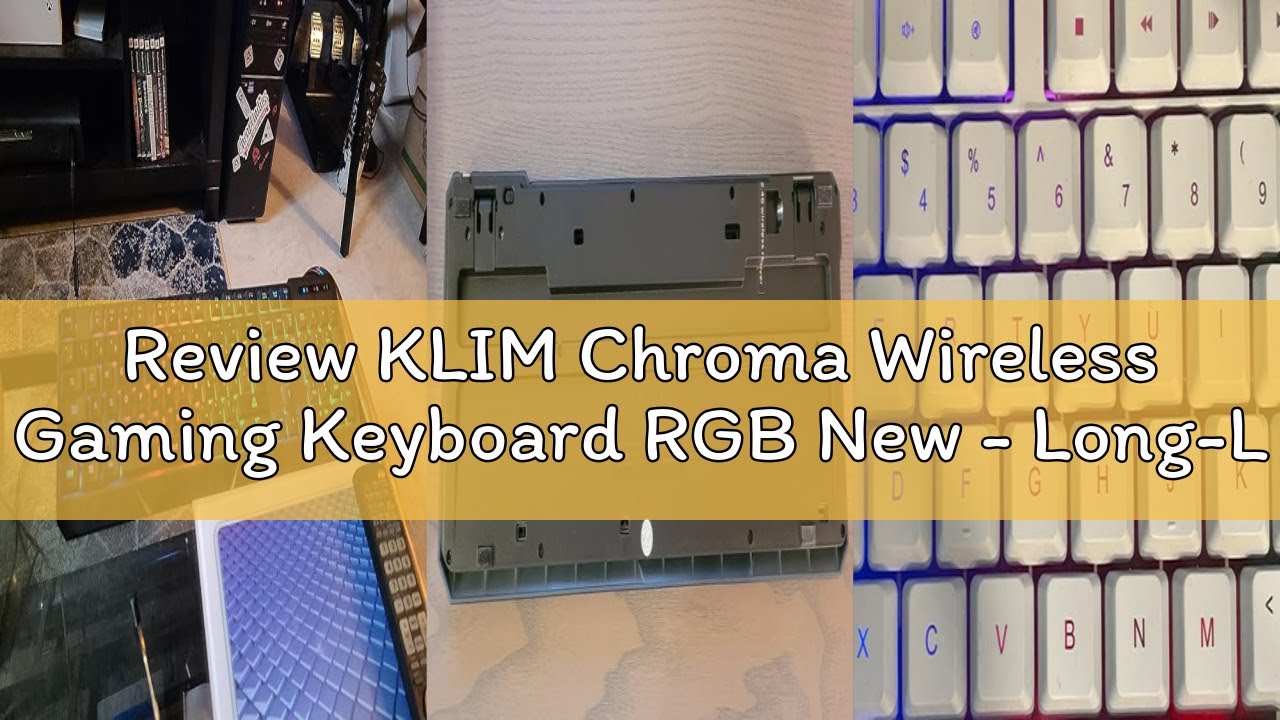 Review KLIM Chroma Wireless Gaming Keyboard RGB New - Long-Lasting Rechargeable Battery - Quick and