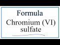 Chromium and Polyatomic Ions
