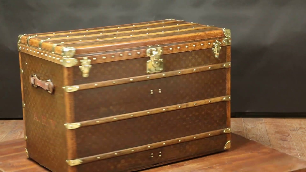 Malle louis vuitton courrier monogram HAUTE construite avant 1914 YouTube