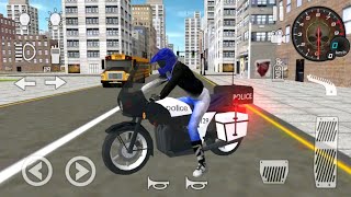 Mengemudi Sepeda Motor Polisi Pengejaran Pelanggar Lalu Lintas - Real Police Motorbike Simulator screenshot 2